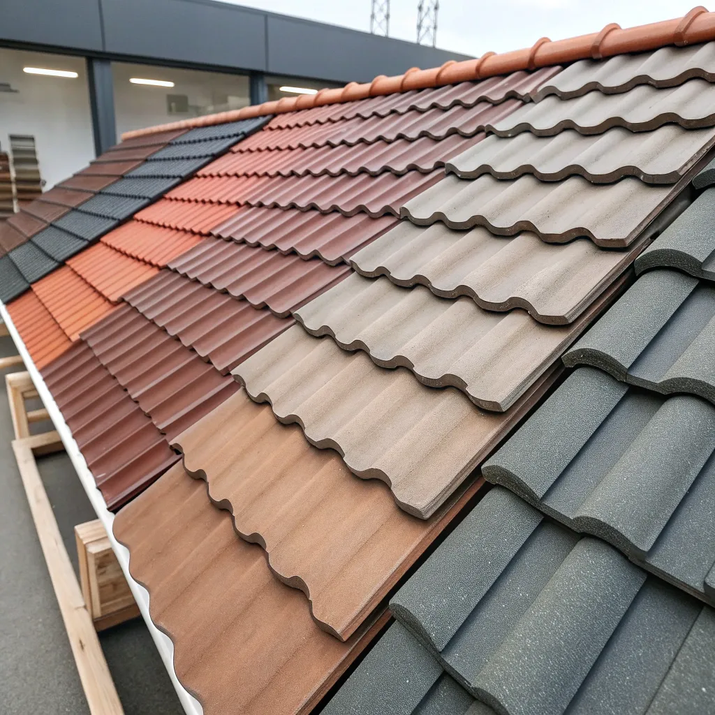 Selection of roofing tiles